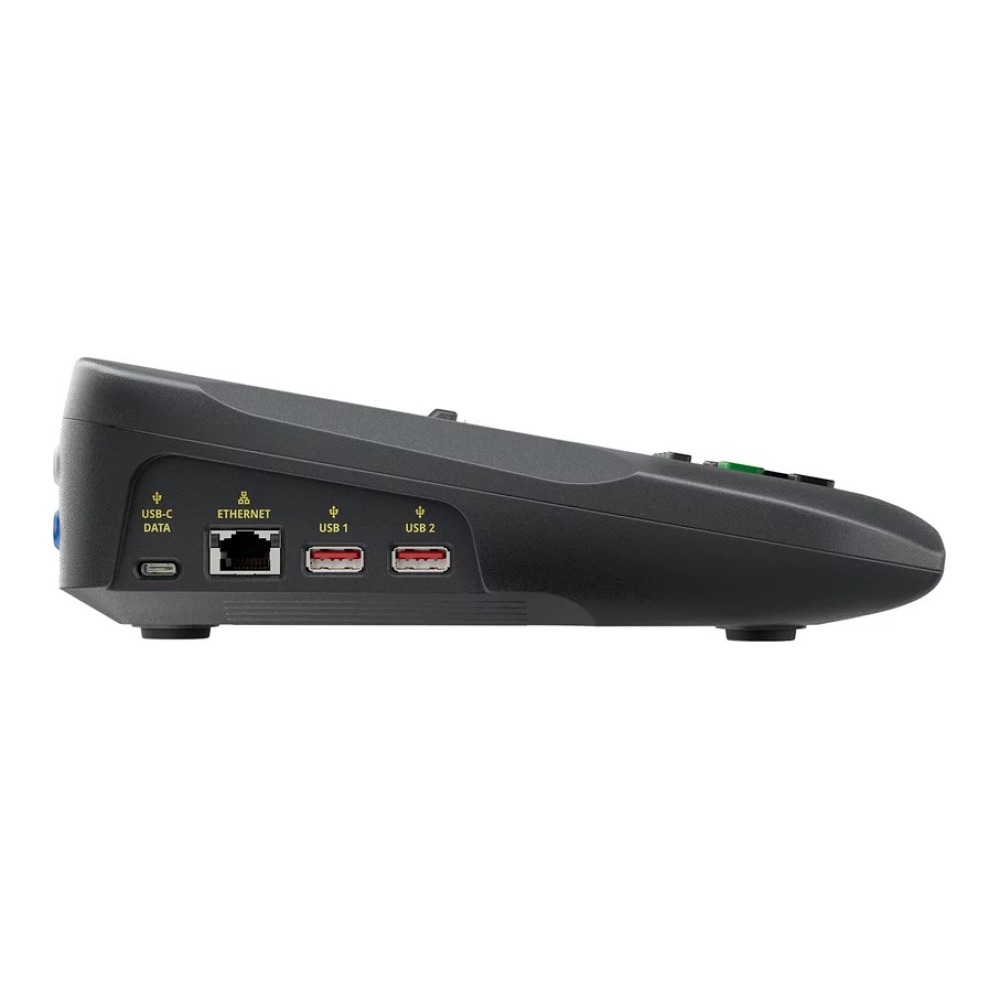 ALGE-TIMING ATime – conexiones laterales Conexiones laterales del ATime: USB-C, Ethernet y dos puertos USB